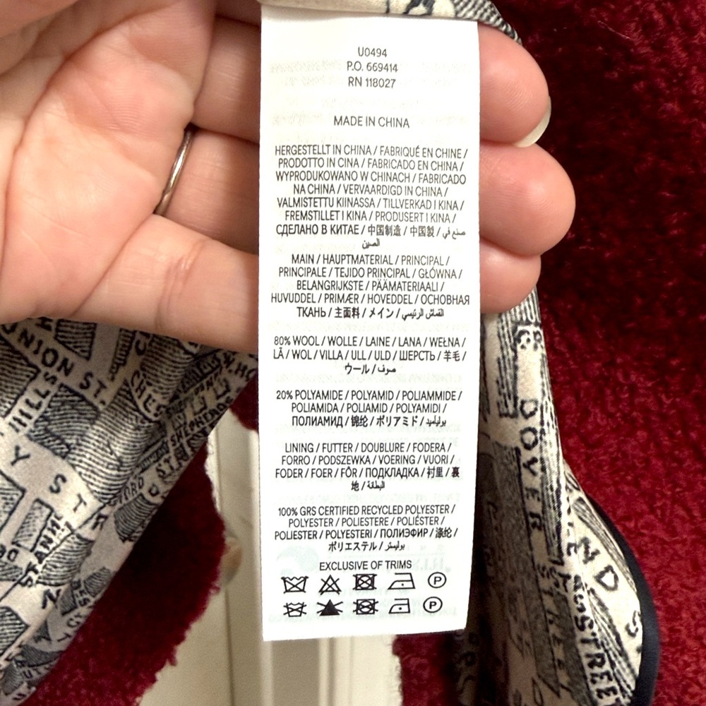 NWT Boden Aylesford Wool Coat in Vino - Picture 12 of 12